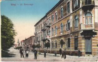 1916 Stryi, Stryj; Ul. Batorego / street view, shops + K.K. Landsturmetappenbaon IV. Kompagnie (EK)
