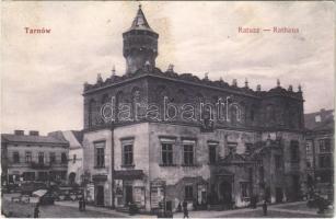 1914 Tarnów, Ratusz / Rathaus / town hall, shops (EK)