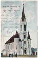 1903 Krnov, Jägerndorf; Evangelische Kirche. Gruß vom Einweihungs-Feste der evang. Kirche / Lutheran church (EK)