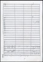 cca 1990 Kocsis Zoltán (1952-2016) zongoraművész, karmester, zeneszerző autográf kottája dedikációjá...