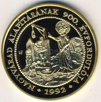 1992. "László király szentté avatásának 800. évfordulója" aranyozott ffém emlékérem. Szign.Lebó F. T:PP