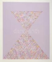 Hajdú László (1938-): "Geo", S. II, 1992. Szitanyomat, papír, jelzett. Művészpéldány E.A. V/XI jelzéssel. 63x53 cm.