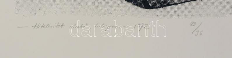 Gulyás Gyula (1944-2008): Hitelesített utcakő, kilogramm, 1972-1983. Szitanyomat, papír, jelzett. Sz...