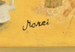 Marinov Márton (?-): Tanya. Olaj, farost, jelzett. Kissé sérült fa keretben. 34x47,5 cm