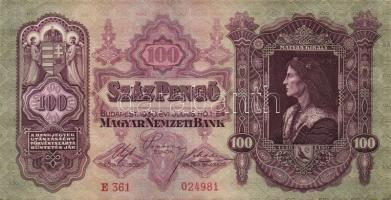 1930. 100P (4x) egymásutáni sorszámmal T:I