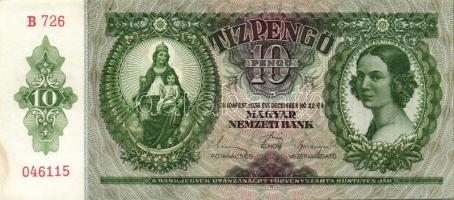 1936. 10P (2x) egymásutáni sorszámmal T:I,I-