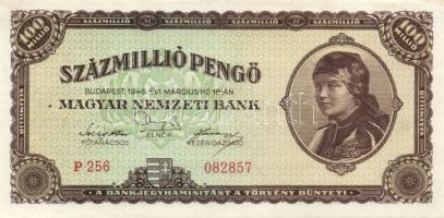 1946. 100.000.000P (3x) egymásutáni sorszámmal T:II+ Csak egyszer hajtva!