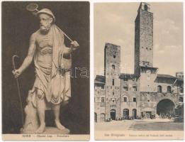 12 db RÉGI olasz város képeslap / 12 pre-1945 Italian town-view postcards