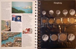 Kis tengerentúli gyűjtemény, 47db, hozzávaló gyűrűs berakóban, ismertetőkkel, benne Hongkong, Szaúd-Arábia, Ausztrália, Ekvádor, Holland-Antillák, Indonézia, Bahrein, India