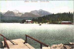 Tátra, Magas Tátra, Vysoké Tatry; Csorba-tó. Cattarino S. kiadása 209. sz. 1905. / Csorba-See / Strbské pleso / lake