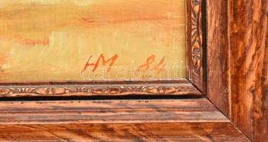 Horváth Magda (?-), Paál László (1846-1879) festménye után: Reggel (1984). Olaj, farost, jelzett, há...