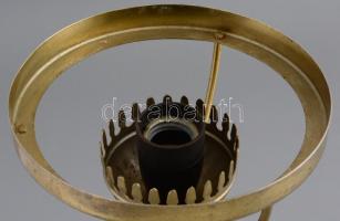 Petróleumlámpa formájú elektromos lámpa, búra nélkül,  működik, m: 30 cm