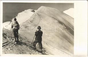 1940 Kis-Fátra, Malá Fatra; Hromové a Chleb, v úzadi Kriván / síelők, téli sport / ski, winter sport, mountain peaks + "Oberkommando der Wehrmacht Geprüft" (EK)