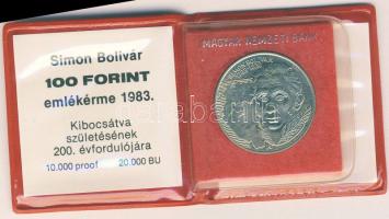 1983. 100Ft "Simon Bolivár" T:BU Eredeti tokban, tanúsítvánnyal!