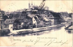 1899 (Vorläufer) Bamberg, Blick nach dem Michaelsberg (EK)