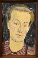 Vinkler László (1912-1980): Felesége arcképe. Olaj, karton, jelzés nélkül. Proveniencia: a művész ha...