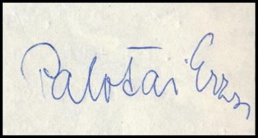 1973 Palotai Erzsi (1907-1988) író gépelt részvétnyilvánító sorai, aláírásával és férje Komlós Aladá...