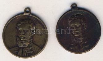 1902. "Kossuth Lajos" Br emlékérem (2x) T:2/3,3 f