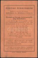 1947 Magyar Tűzoltók Szabad Szakszervezete tagsági könyv