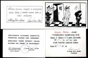 1975-1980 Rendőrségi üdvözlőkártyák és meghívók, 3 db