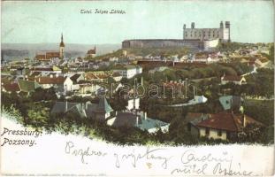 1902 Pozsony, Pressburg, Bratislava; vár, régi ortodox zsinagóga / castle, Orthodox synagogue