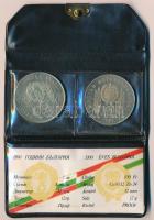 1981. 100Ft Cu-Ni-Zn + 5L Cu-Ni-Zn Bulgária 1300 éves magyar-bolgár közös kiadás, eredeti tokban, tanúsítvánnyal T:1 (eredetileg PP)