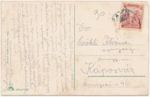 1920 Paks, Duna részlet, úszó vízi hajómalom (vízimalom). Wiener Hajman kiadása / Danube with floati...