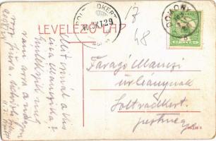 1909 Domony, templom, Both Menyhért kastélya (kopott sarkak / worn corners)