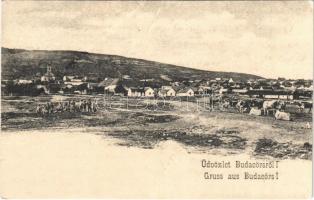 1905 Budaörs, látkép, tehenek (EB)