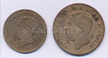 Olaszország 1862N 5c Br + 1863. 10c Br T:3
Italy 1862N 5 Centesimi Br + 1863. 10 Centesimi Br C:F