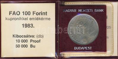 1983. 100Ft "FAO" T:BU Eredeti tokban, tanúsítvánnyal!