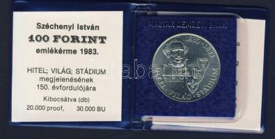 1983. 100Ft "Széchenyi" T:BU Eredeti tokban, tanúsítvánnyal!