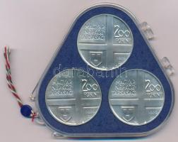 1976. 200Ft Ag (3xklf) "Magyar festők I. / Derkovits, Szinyei, Munkácsy" érmesor eredeti, ...