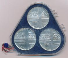 1977. 200Ft Ag (3xklf) "Magyar festők II. / Csontváry, Mányoki, Rippl-Rónai" eredeti, plom...