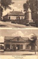 1929 Kápolnásnyék, Hősök szobra, Községháza, Hangya Szövetkezet üzlete és saját kiadása