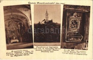 1943 Homokkomárom (Zala), Kegytemplom, Főoltár, Mária kegykép Kis Szent Félix ereklyével, belső (Rb)
