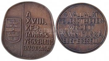 3xklf emlékérem- és plakett tétel, benne ~1980. "Balaton Füszért Nívódíj / A vállalat fejleszté...