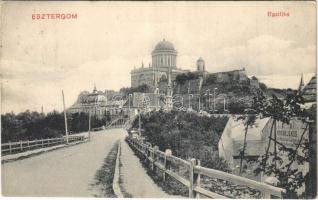 1912 Esztergom, Bazilika, Knorr János üzlete (EK)
