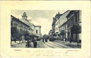 1910 Miskolc, Széchenyi utca, villamos. W. L. Bp. 6185. (EK)