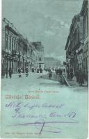 1899 Baja, Báró Eötvös József utca, könyvnyomda, Dávid Jakab üzlete. Ifj. Wagner Antal kiadása (r)