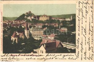 1901 Segesvár, Schässburg, Sighisoara; látkép. Chromophototypie v. Jos. Drotleff / general view