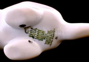 Zsolnay cica, kézzel festett, jelzett, hibátlan, h:10 cm, m: 5 cm