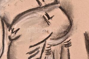 MCP jelzéssel: Kerékpáros. Kréta, ceruza, fedőfehér, papír. 42x29,5 cm