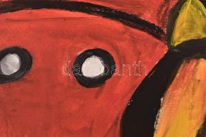 fe. LL. '98 jelzéssel: A kéz. Olaj, papír. 50x34,5 cm