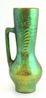 Zsolnay eozin mázas váza, jelzett, kopásokkal, karcolásokkal, m: 27,5 cm