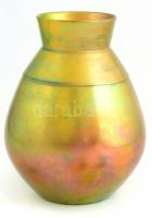 Zsolnay eozin mázas öblös váza, jelzett, apró kopásnyomokkal, m: 24 cm