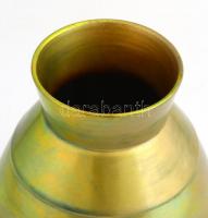 Zsolnay eozin mázas öblös váza, jelzett, apró kopásnyomokkal, m: 24 cm