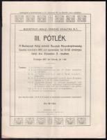 1917 Bp., Budapesti Helyi Érdekű Vasutak Rt. III. pótlék a helyi áru díjszabás II. részéhez, 7p