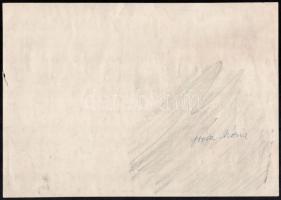 Grósz Mária (1894 - ?): Kerthelyiségben. Akvarell, papír. Hátoldalán feliratozott. 22x31 cm