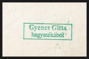 Gyenes Gitta (1888 - 1960) Olvasó nő Ceruza, papír, hagyatéki pecséttel jelzett, 27x22 cm